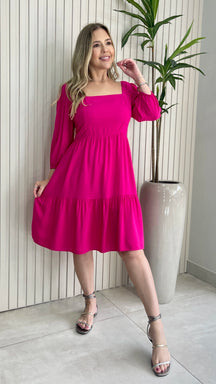 VESTIDO ADÉLIA LISO (VÁRIAS CORES DISPONÍVEIS)