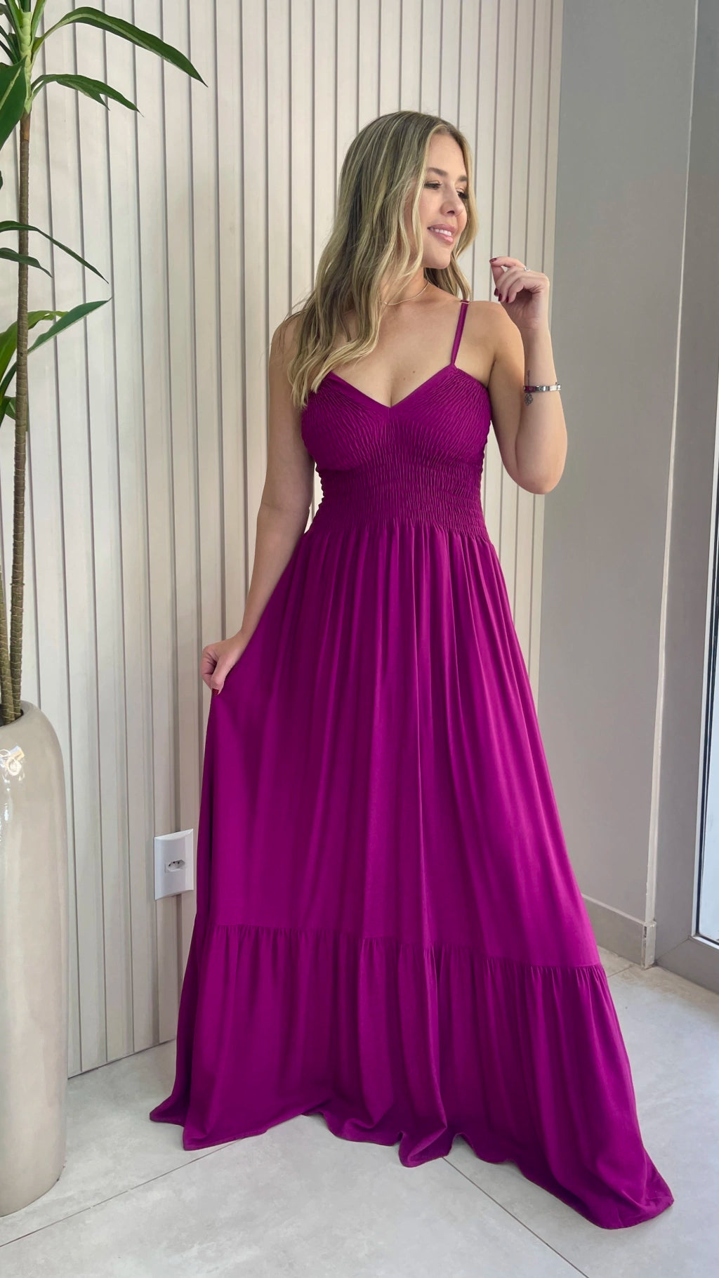 VESTIDO ALÇA LASTEX LISO (VÁRIAS CORES DISPONÍVEIS)