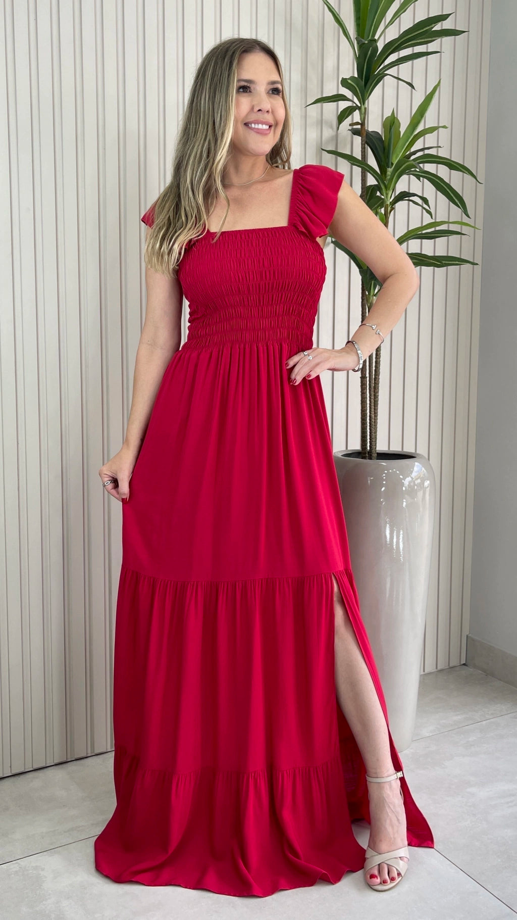 VESTIDO LIA ALÇA BABADO (VÁRIAS CORES DISPONÍVEIS)