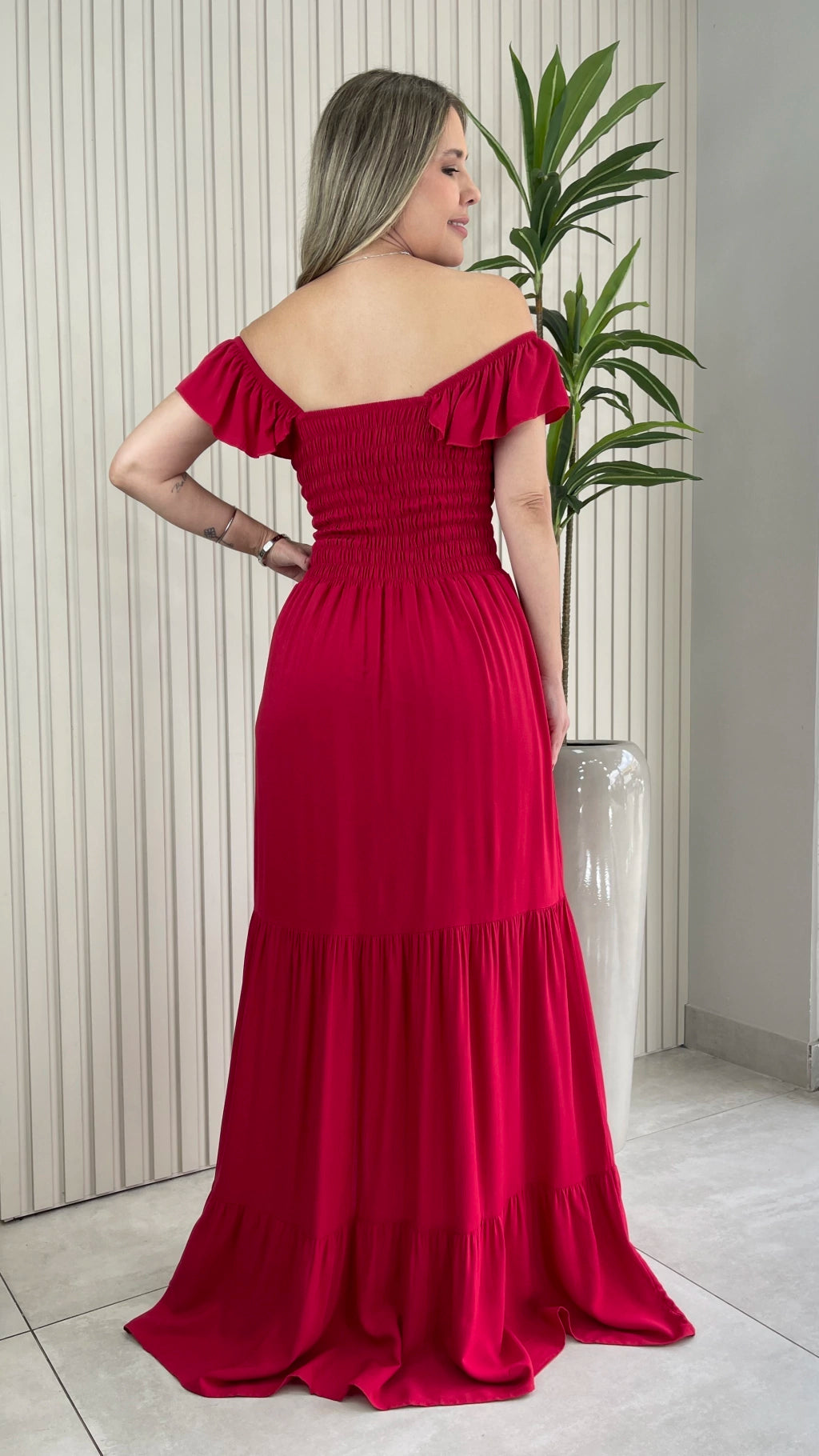 VESTIDO LIA ALÇA BABADO (VÁRIAS CORES DISPONÍVEIS)